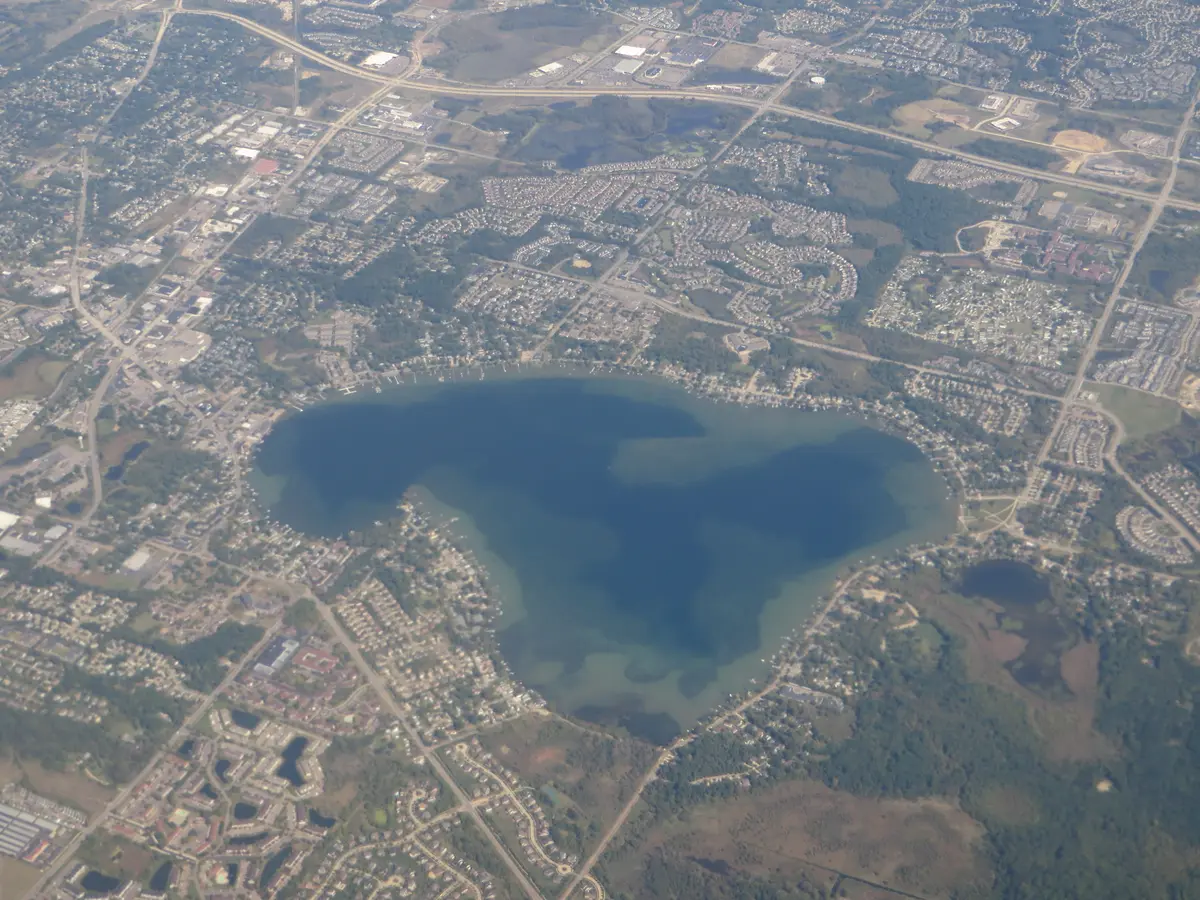 Aerial view of Novi, Michigan